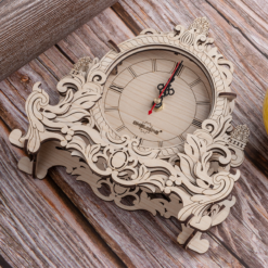 Wood Color Fashion Creative Wooden Clock 3D Puzzle - Toys Ace