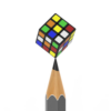 Mini 3Rd Order 1Cm Rotatable Rubik'S Cube - Toys Ace