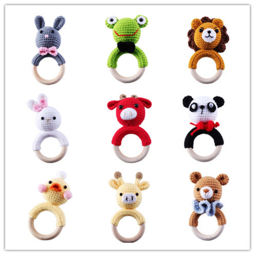 Baby Knitted Rattle Bell Ring Sounding Rattle Toy - Toys Ace