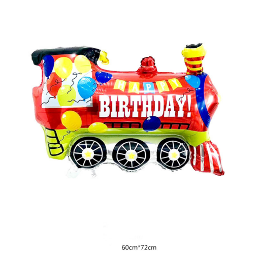 Large Transportation Vehicle Aluminum Film Balloon Children'S Birthday Toy Train Decoration - Toys Ace