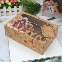 Window Christmas Candy Biscuit Box Cake Bread Muffin Gingerbread Box - Toys Ace