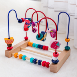 Wooden Cartoon Animal Fruit round Beads Boy - Toys Ace