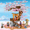 Sakura Street View Model Puzzle Assembled Building Block Toys - Toys Ace