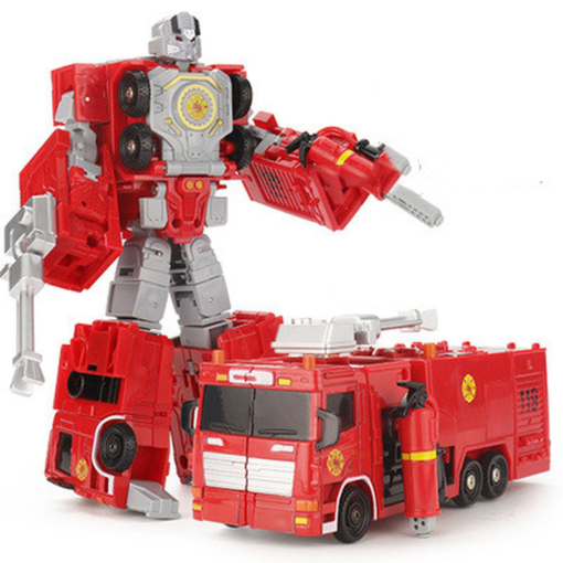Alloy Version of the Deformed Robot Model King Kong Toy Police Car Ladder Fire Truck Fit Autobot - Toys Ace