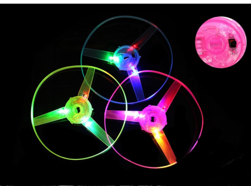Luminous Hand-Push Flying Saucer Luminous Frisbee Flash Fying Fairy Bamboo Dragonfly - Toys Ace