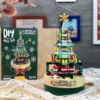 DIY Building Blocks Music Box Christmas Tree Model Desktop Decoration Ornaments Gift Box for Woman Kids Present New Year Gifts - Toys Ace