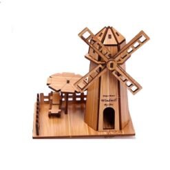 Red bamboo wood laser engraving 3d solid wooden puzzle - Toys Ace