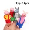 Christmas 7 Types Family Finger Puppets Set Soft Cloth Doll For Kids Childrens Gift Plush Toys - Toys Ace