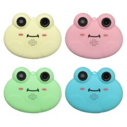 Light Pink H312 Children Camera Cute Frog Animal 1.54 inch HD Screen Wide Angle 120° With Board Game Novelties Toys