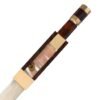 NAOMI Professional Snakewood Bow 4/4 Violin/ Fiddle Bow W/ Peacock Pattern Snakewood Frog Gold Mounted Natural Bow Hair