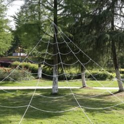 Dark Slate Gray Halloween Decorations Spider Web Triangular Mega Outdoor Graveyard Decor Scary Props Toys