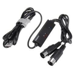 Dark Slate Gray DOREMiDi MTU-10 MIDI to USB Cable USB MIDI Converter with Indicator Light FTP Proceesing Chip