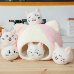 Ice cream cat joint three in one pillow cushion cushion (Pink) - Toys Ace