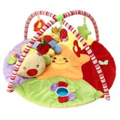 Sandy Brown Baby Musical Play Mat Free Tummy Time Caterpillar Soft Toy Premium Baby Play Mat