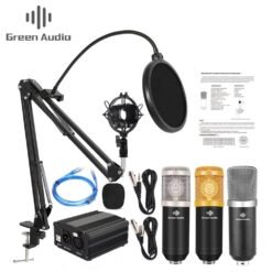 Black GAM-800P Microphone Condenser Sound Recording Microphone With Phantom Power For Radio Braodcasting Singing Recording KTV Karaoke Mic