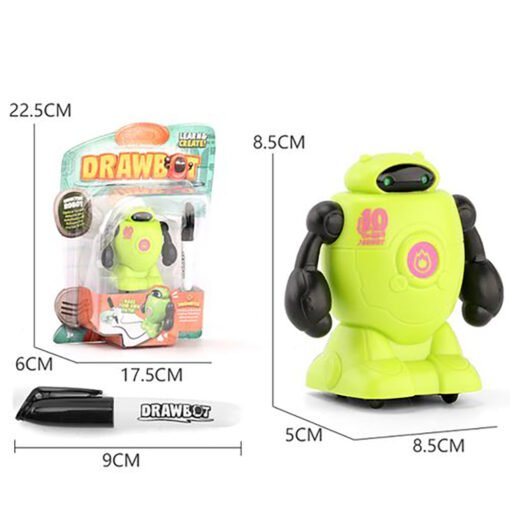 Green Yellow Induction Following Car Robot Children's Educational Drawing Line Inductive Truck Toys Gifts
