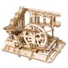 Robotime 4 Kinds Hand Crank Marble Run Game DIY Coaster Wooden Model Building Kits Assembly Toy Gift for Children Adult