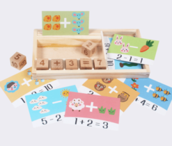 Tan Children's arithmetic building block toys (Wood)