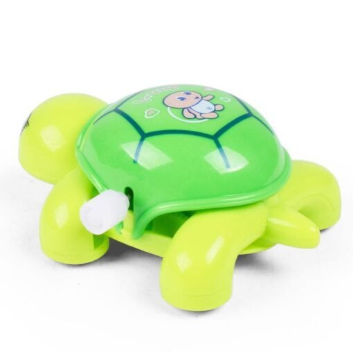 Light Green Cute Cartoon Animal Clockwork Turtle Mini Crawling Wind Up Kids Educational Classic Toy Random Color
