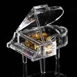 Sienna Acrylic Piano Shape Music Box with Light Home Decoration Birthday Gifts