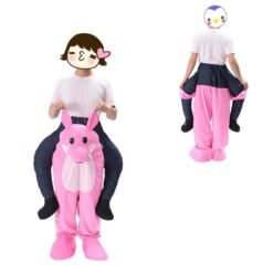 Pink Halloween Carry Me Back Ride On Mascot Costume Animals Party Fancy Dress Adult