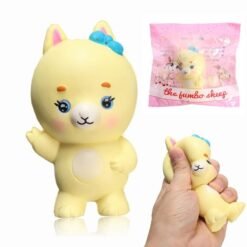 Squishy Yellow Goat Jumbo 10cm Slow Rising With Packaging Animals Collection Gift Decor Toy - Toys Ace