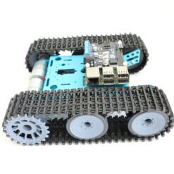 Pale Turquoise DIY Smart RC Robot Car Metal Chassis Tracked Tank Chassis With GM325-31 Gear Motor For