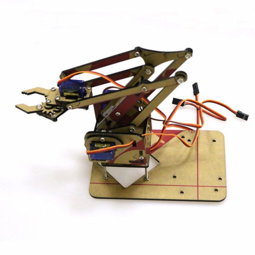 Sienna DIY 4DOF  Acrylic RC Robot Arm Gripper Educational Kit With MG90S Servos