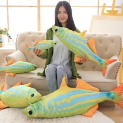 Tan Deep sea fish cartoon doll plush toys color fish washable pillow children's birthday gift