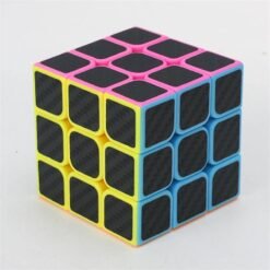 Light Goldenrod Classic Magic Cube Toys 3x3x3 PVC Sticker Block Puzzle Speed Cube Fibre Carbon
