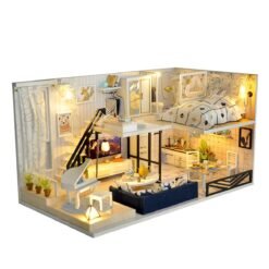 Time Shadow Modern Doll House Miniature DIY Kit Dollhouse With Furniture LED Light Box Gift - Toys Ace