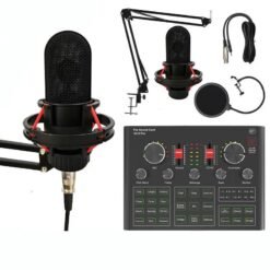 Dark Slate Gray K20 Microphone with V9XPRO Upgrade High Configuration Version Sound Card for Mobile Phone Computer Karaoke Live Broadcasting Accessories