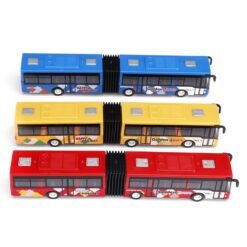 Sandy Brown Blue/Red/Green 1:64 18cm Baby Pull Back Shuttle Bus Diecast Model Vehicle Kids Toy