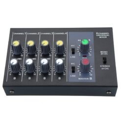 Dim Gray Mini Portable 8 Channel Audio Mixer Live Studio Audio Mixing Console for KTV/Campus Speech