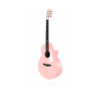 Pink Enya Nova G 41 Inch Full Solid Carbon Fiber Acoustic Guitar with Gig Bag/Strap/Capo/Strings/Adjust wrench for Beginner