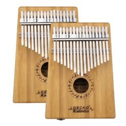 Dark Khaki GECKO K17BA 17 keys Kalimba Bamboo B Tone Thumb Piano Finger With Tune Hammer