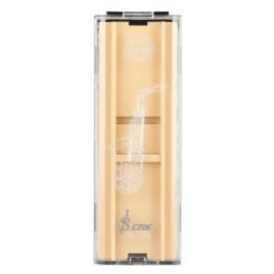 Tan LADE YY-19 Portable Saxophone Clarinet Reeds Case Box Waterproof Transparent Storage Box Support 2 Reeds Musical Instrument Accessories