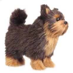 Yorkshires Terrier Realistic Simulation Plush Dog Lifelike Animal Dolls Toy for Home Decoration Collection Kids Gift - Toys Ace