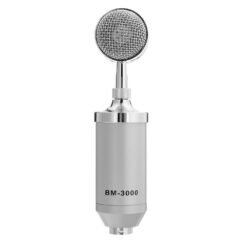 Gray BM-3000 Studio Recording Condenser Microphone Metal Shock Mount for ASMR