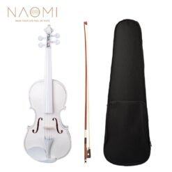 Dark Slate Gray NAOMI 4/4 Full Size Plywood Violin Fiddle White Acoustic Violin Set