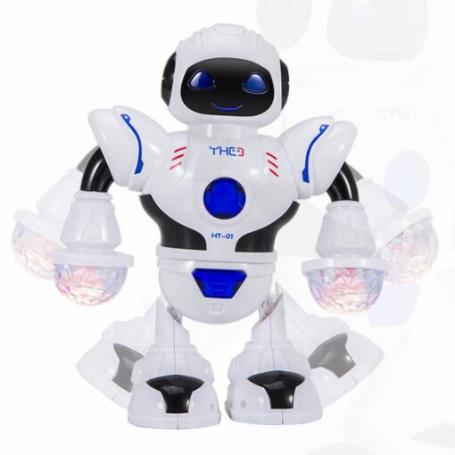 Medium Blue Electronic Robot Sing Dancing Walking Gesture Fun Lights Sound Toys For Kids Toy
