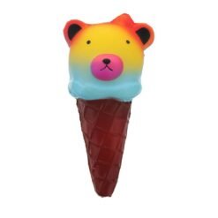 Saddle Brown Bear Ice Cream Squishy 16CM Slow Rising Collection Gift Soft Toy