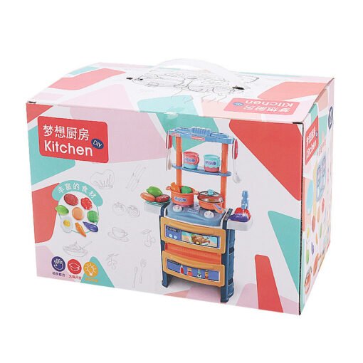 Lavender Dream Kitchen Role Play Cooking Children Tableware Toys Set with Sound Light Water Outlet Funtion