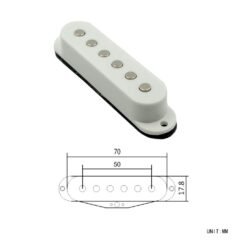 Dark Gray NAOMI 3PCS Guitar Pickups 50mm Guitar Single Coil Pickup Ceramic Magnet For Electric Guitar White