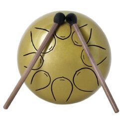 Dark Khaki Mebite 5 Inch Ethereal Drum Steel Tongue Percussion Musical Drum With Drum Stick Carry Bag