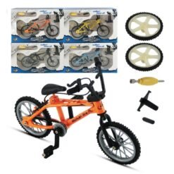 Sienna Mini Simulation Alloy Finger Bicycle Retro Double Pole Bicycle Model w/ Spare Tire Diecast Toys With Box Packaging