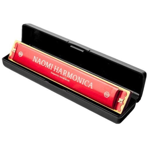 Firebrick NAOMI 24 Holes Tremolo Harmonica Key of C Stainless Steel Mouth Organ Harmonicas with Case