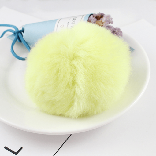 Rex Rabbit Hair Ball Keychain Bag Pendant DIY Handmade Jewelry
