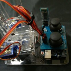 Dim Gray DIY Mearm Smart Acylic RC Robot Arm Bluetooth Stick Control With Servos