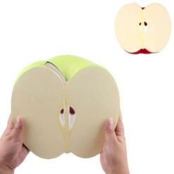 Huge Squishy 9.45in 24cm Half Apple Green Red Slow Rising Jumbo Giant Soft Squishies Soft Stress Reliever Toy - Toys Ace